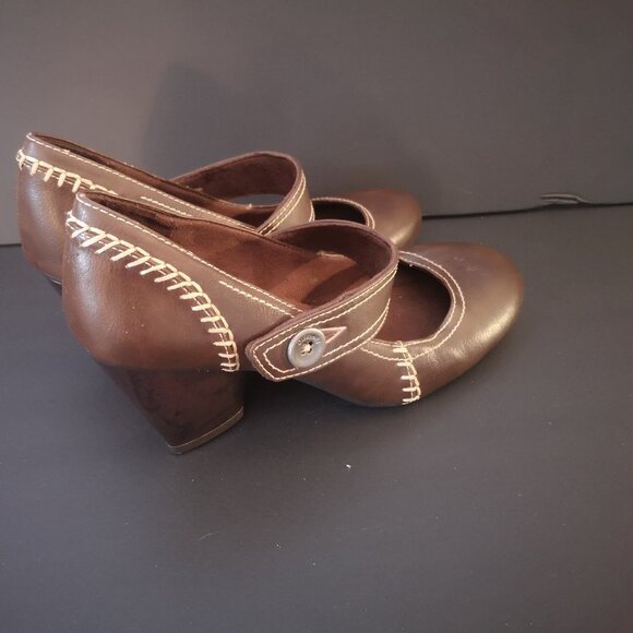 Dr Scholl's Go Play Ladies Dark Brown Leather Upper Cushion Insole Dress Shoes - Picture 5 of 9